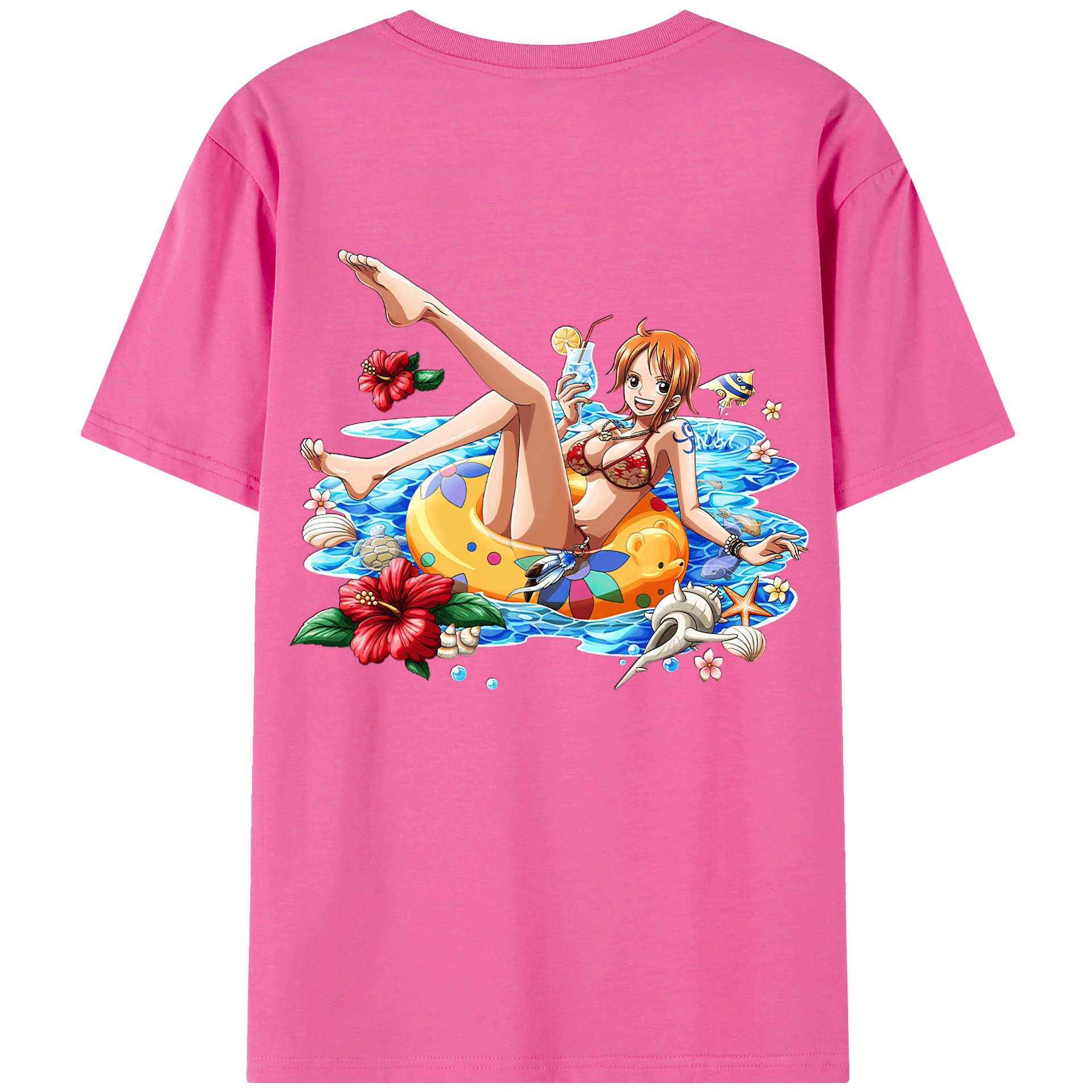 （画像用） ワンピース ナミ ONE PIECE Nami レディース半袖Tシャツ(バックプリント)